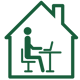 Icon Flexible Arbeitszeiten und Homeoffice