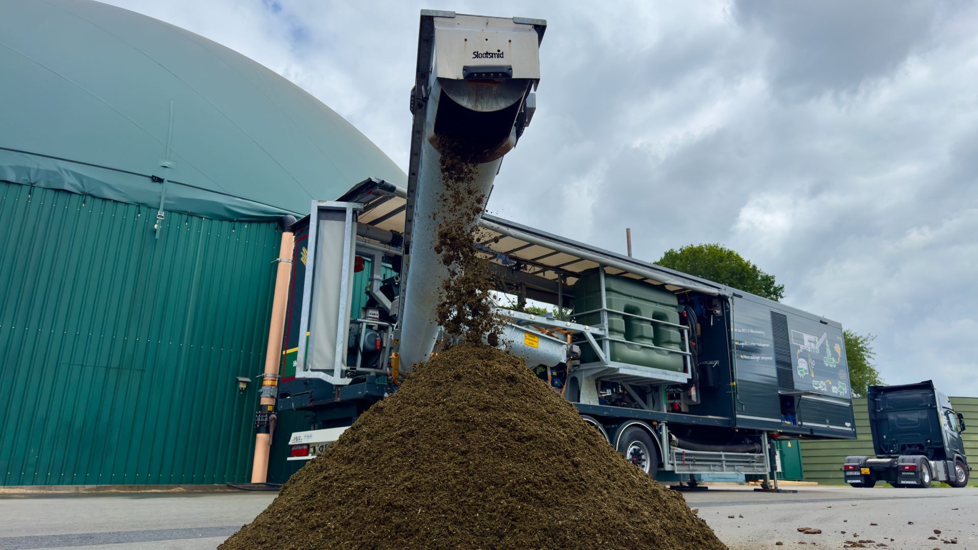 Mobile Dekanterzentrifuge vom Agrarunternehmen Bernd Bösing
